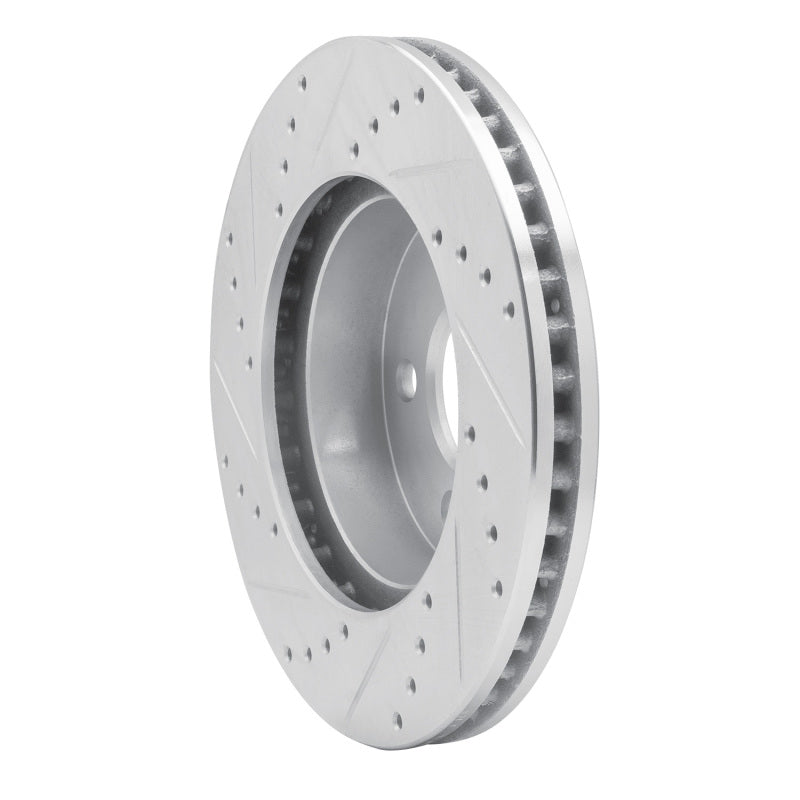 R1 Concepts R1 02-07 Jeep Liberty Front Right Drilled & Slotted Silver Brake Rotor