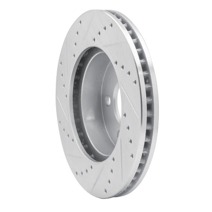 R1 Concepts R1 02-07 Jeep Liberty Front Right Drilled & Slotted Silver Brake Rotor