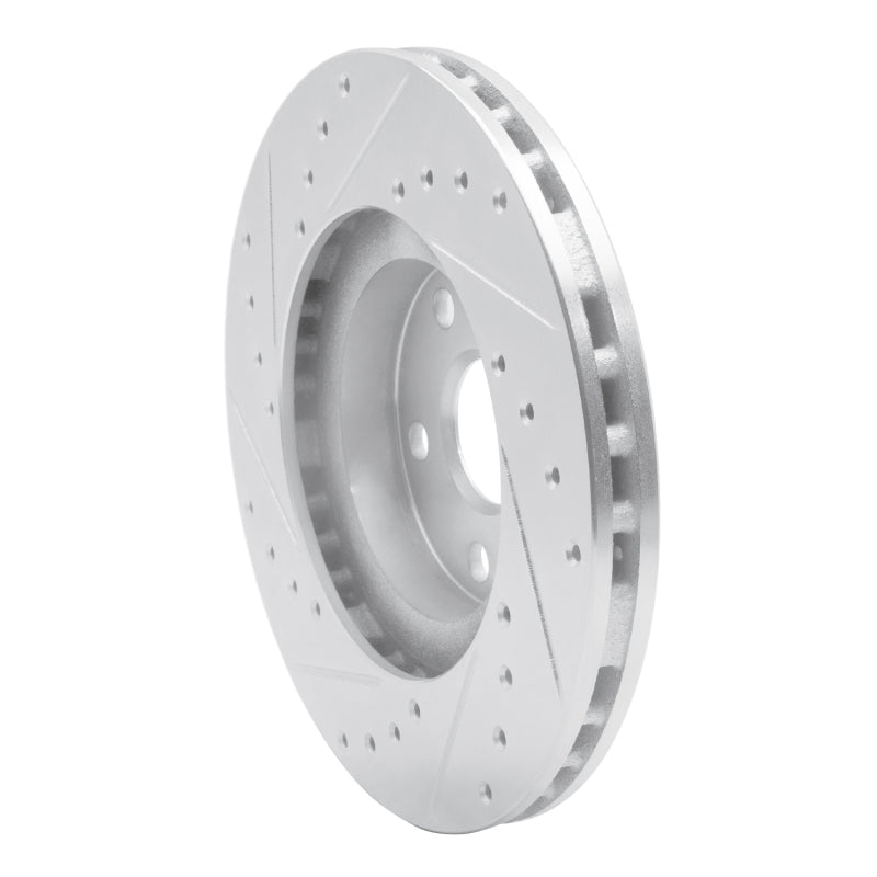 R1 Concepts R1 87-91 Lexus ES250 Front Right Drilled & Slotted Silver Brake Rotor