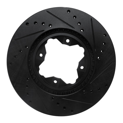 R1 Concepts R1 91-97 Acura CL Front Left Drilled & Slotted Black Brake Rotor
