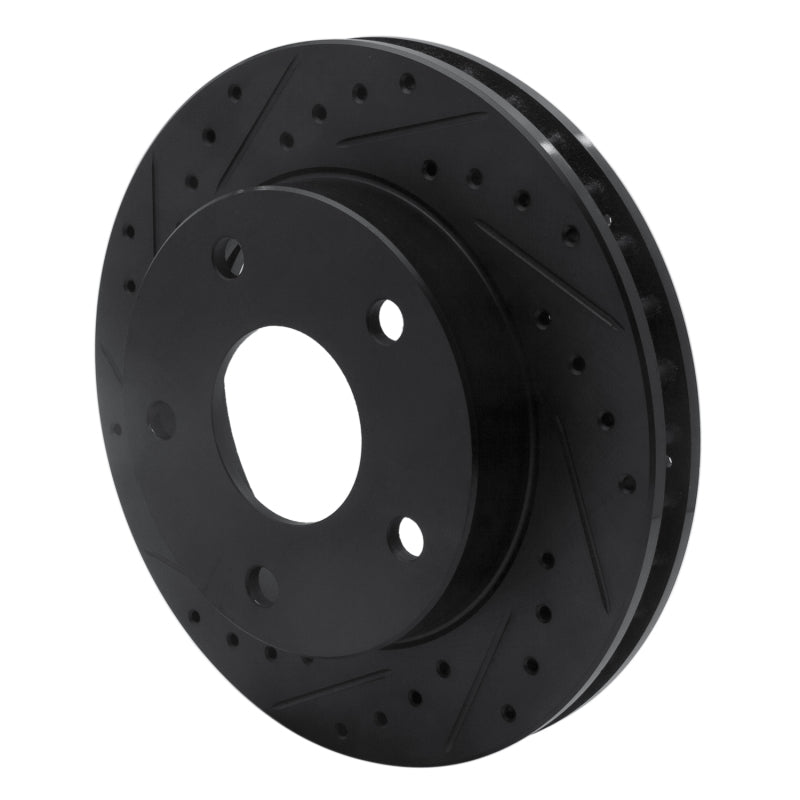 R1 Concepts R1 94-99 Dodge Ramcharger (Mexico) Front Left Drilled & Slotted Black Brake Rotor