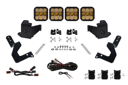 Diode Dynamics 2022 Toyota Tundra SS5 Grille CrossLink Lightbar Kit - Yellow Pro Combo