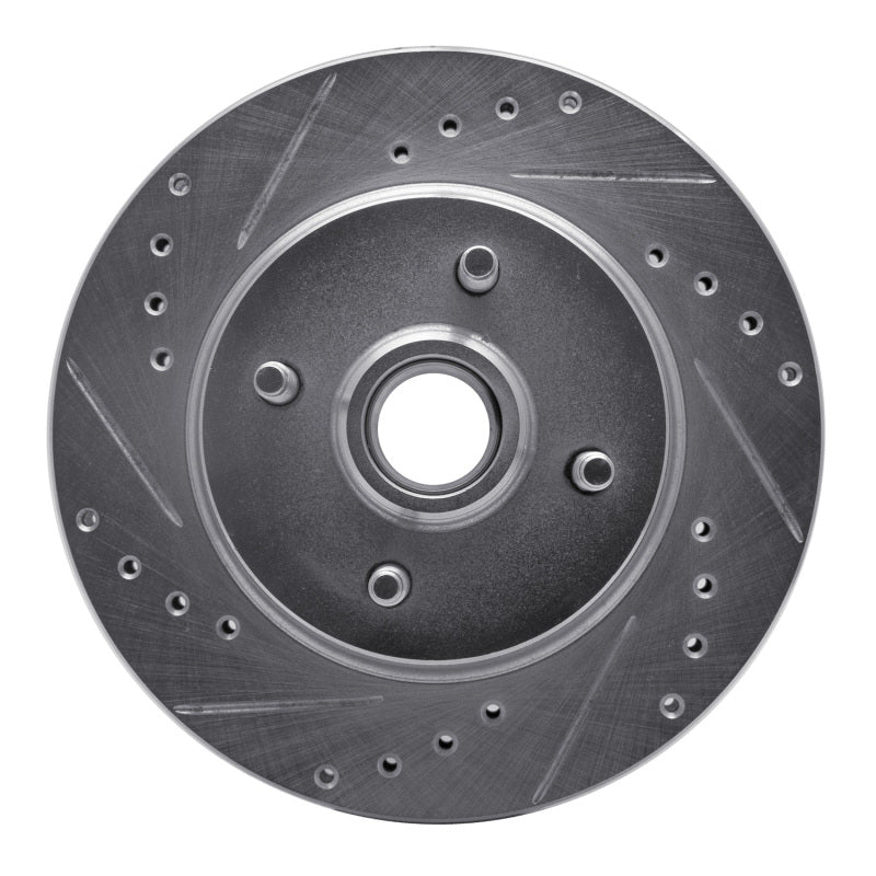R1 Concepts R1 93-93 Ford Mustang Front Left Drilled & Slotted Silver Brake Rotor