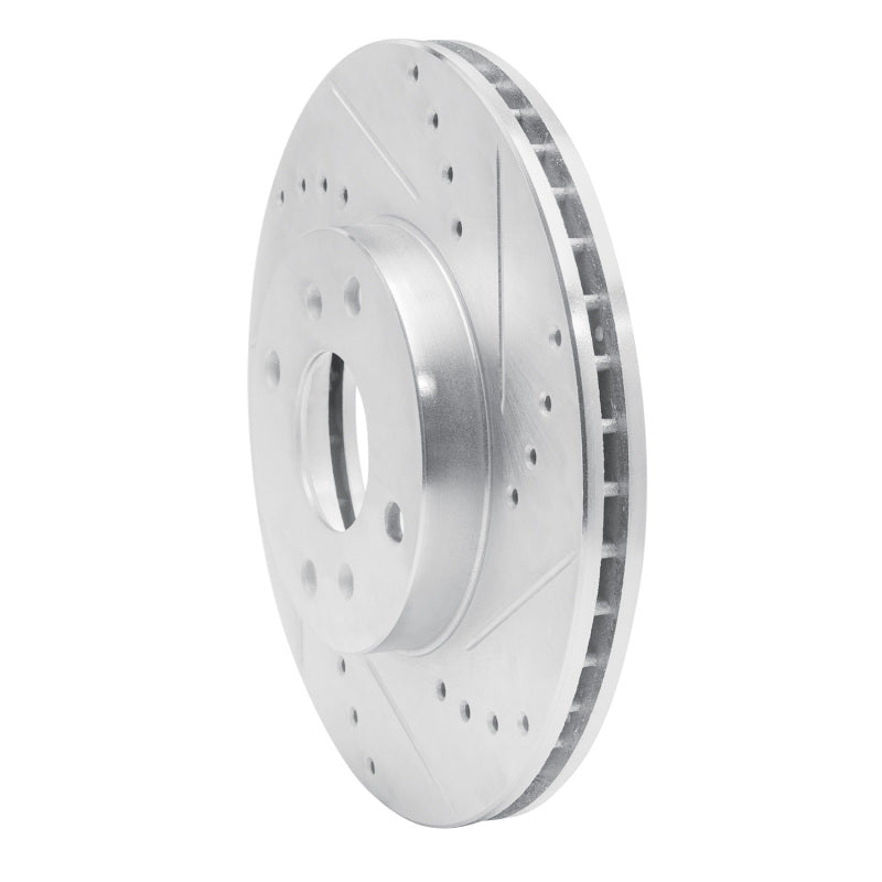 R1 Concepts R1 98-99 Acura CL Front Right Drilled & Slotted Silver Brake Rotor