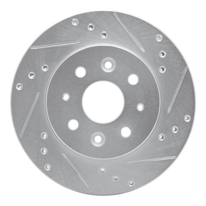 R1 Concepts R1 03-05 Kia Rio Front Right Drilled & Slotted Silver Brake Rotor