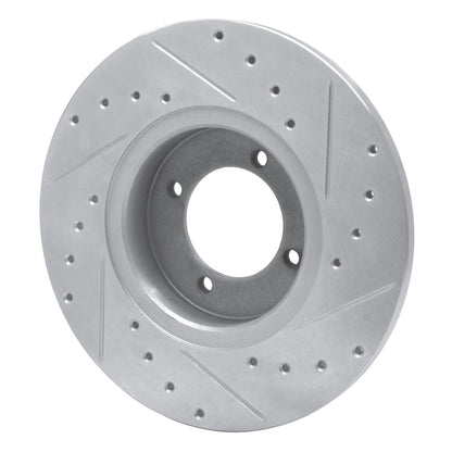 R1 Concepts R1 69-89 Peugeot 504 Front Left Drilled & Slotted Silver Brake Rotor