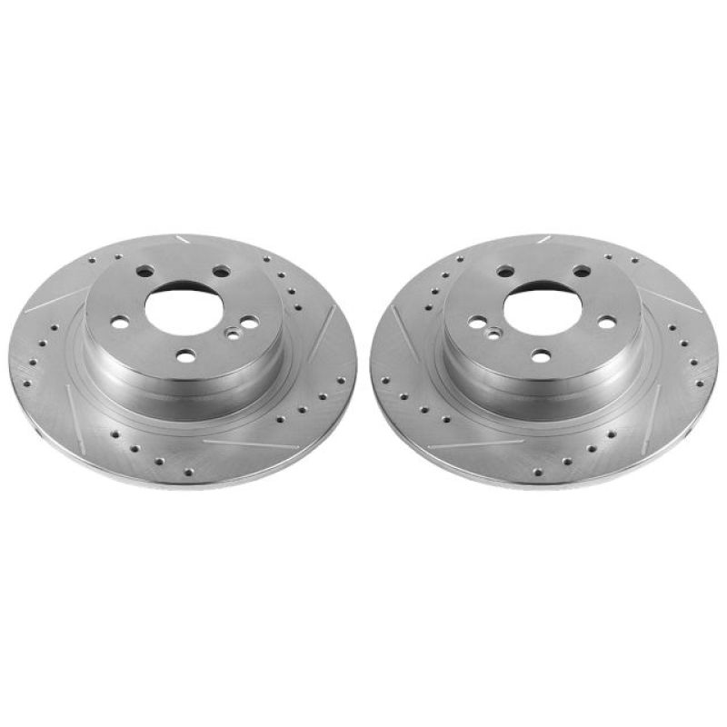 PowerStop Power Stop 12-16 Mercedes-Benz C250 Rear Evolution Drilled & Slotted Rotors - Pair