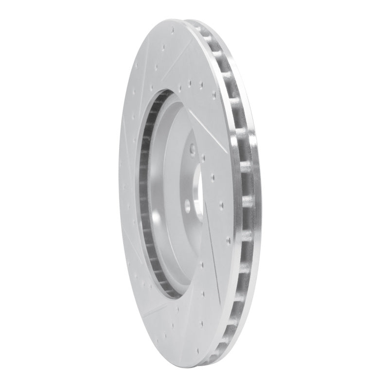 R1 Concepts R1 17-23 Mercedes-Benz E43 AMG Rear Right Drilled & Slotted Silver Brake Rotor