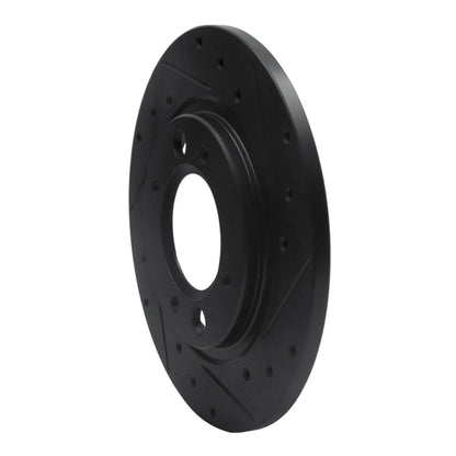 R1 Concepts R1 71-89 Peugeot 504 Rear Right Drilled & Slotted Black Brake Rotor