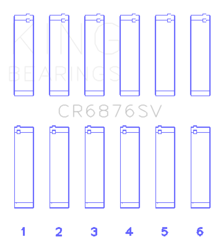 King Engine Bearings Mercedes Benz Om 642 Sputter Replacement (Size +0.75mm) Conrod Bearing Set
