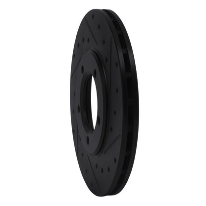 R1 Concepts R1 79-83 Toyota Pickup Front Right Drilled & Slotted Black Brake Rotor