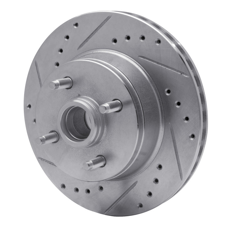 R1 Concepts R1 93-93 Ford Mustang Front Left Drilled & Slotted Silver Brake Rotor
