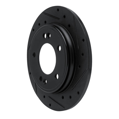 R1 Concepts R1 17-25 Hyundai Elantra Rear Right Drilled & Slotted Black Brake Rotor
