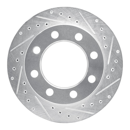 R1 Concepts R1 89-93 Dodge W350 Front Right Drilled & Slotted Silver Brake Rotor