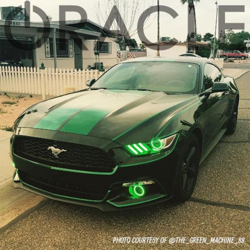 ORACLE Lighting Oracle Ford Mustang V6 13-14 WP LED Projector Fog Halo Kit - ColorSHIFT
