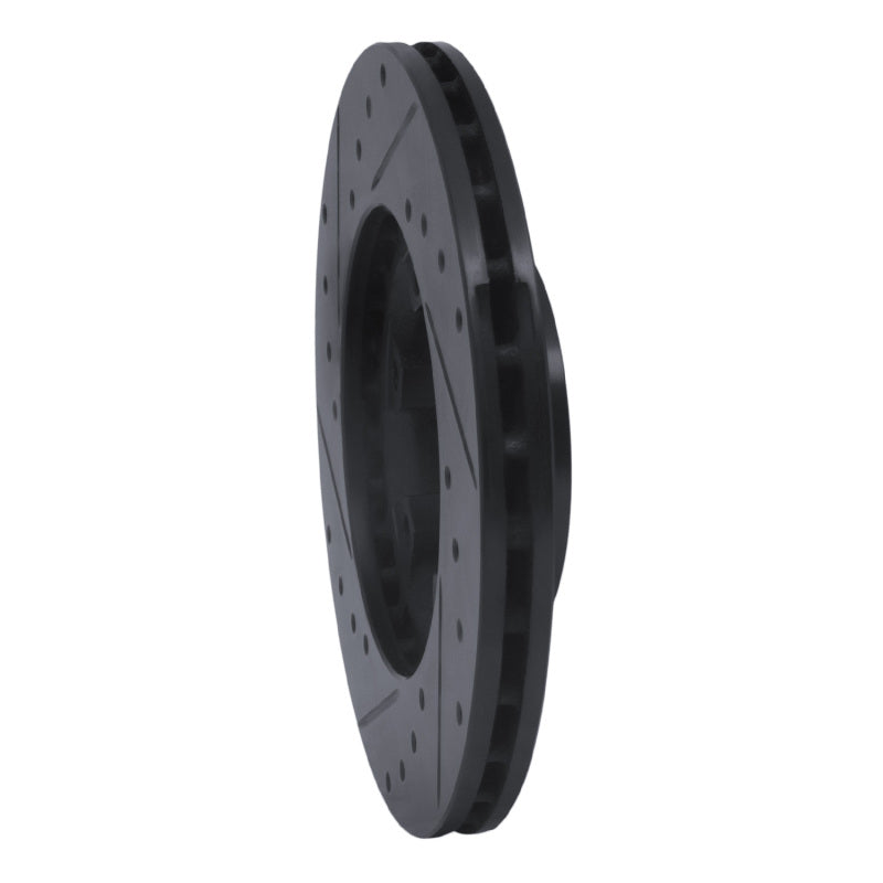 R1 Concepts R1 87-89 Dodge Raider Front Right Drilled & Slotted Black Brake Rotor