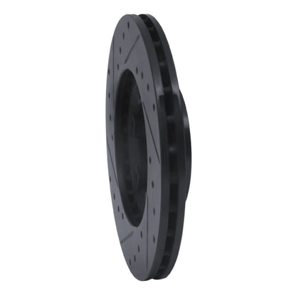 R1 Concepts R1 87-89 Dodge Raider Front Right Drilled & Slotted Black Brake Rotor