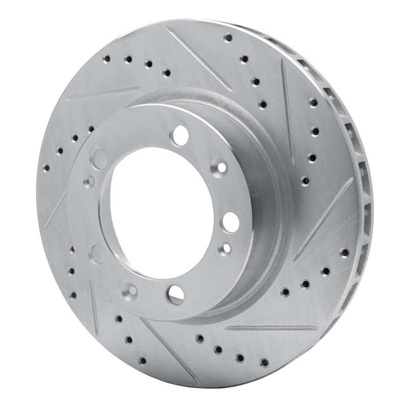 R1 Concepts R1 86-91 Porsche 928 Left Front Drilled & Slotted Silver Brake Rotor