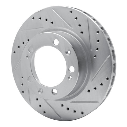 R1 Concepts R1 86-91 Porsche 928 Left Front Drilled & Slotted Silver Brake Rotor