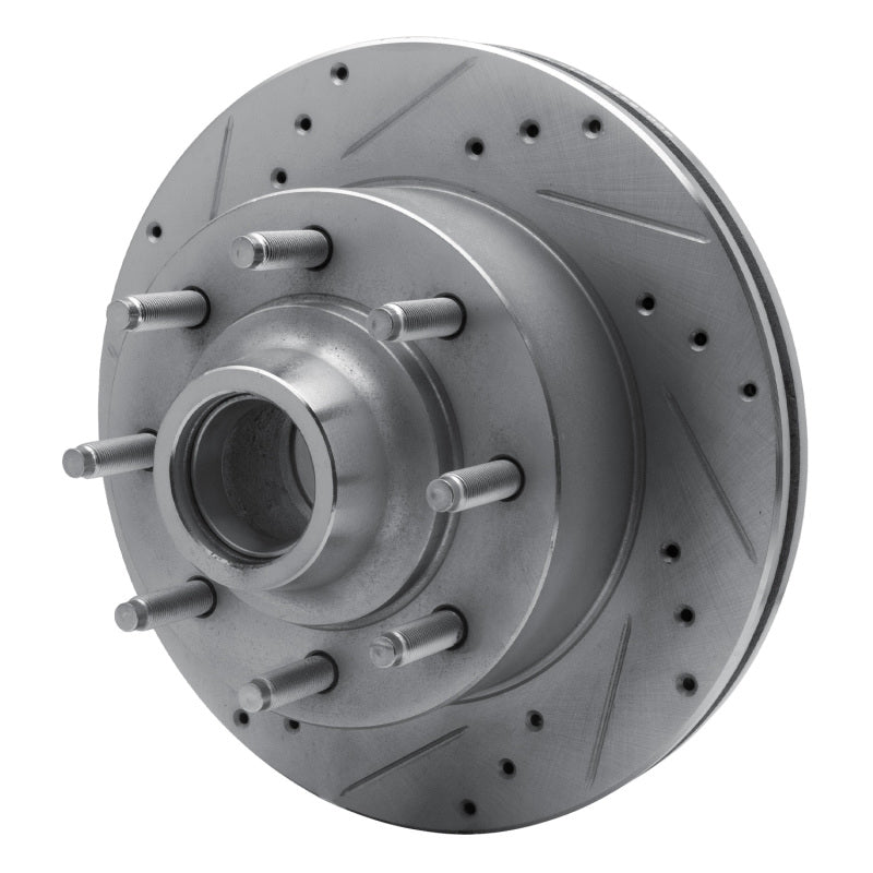 R1 Concepts R1 95-07 Ford E-350 Econoline Front Left Drilled & Slotted Silver Brake Rotor
