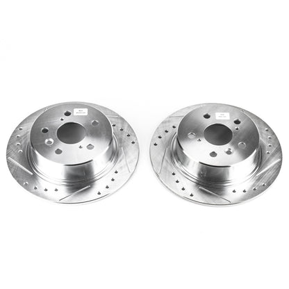 PowerStop Power Stop 95-99 Toyota Avalon Rear Evolution Drilled & Slotted Rotors - Pair