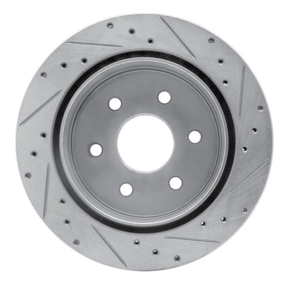 R1 Concepts R1 03-05 Chevrolet Express 2500 Rear Left Drilled & Slotted Silver Brake Rotor
