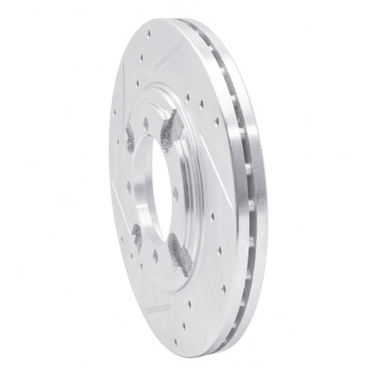 R1 Concepts R1 84-90 Dodge COLT Front Left Drilled & Slotted Silver Brake Rotor