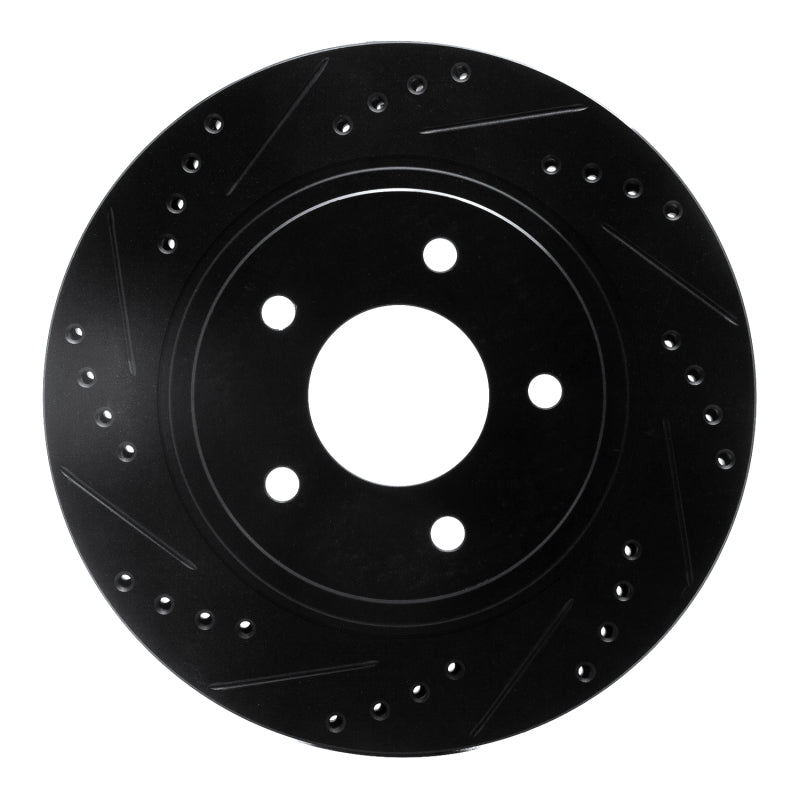 R1 Concepts R1 94-01 Buick Regal Front Left Drilled & Slotted Black Brake Rotor