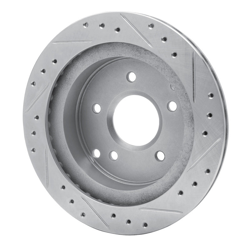 R1 Concepts R1 84-87 Chevrolet Corvette Rear Left Drilled & Slotted Silver Brake Rotor