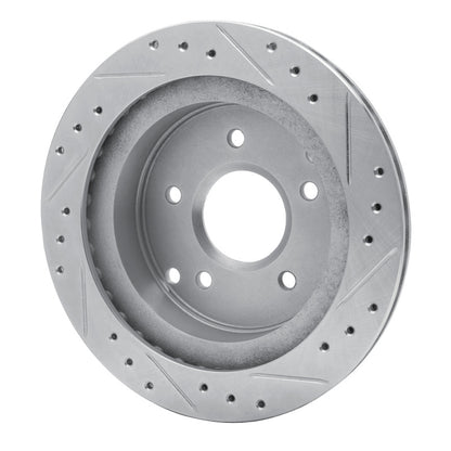 R1 Concepts R1 84-87 Chevrolet Corvette Rear Left Drilled & Slotted Silver Brake Rotor