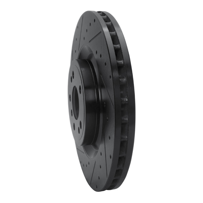 R1 Concepts R1 13-19 Mercedes-Benz GLE400 Front Left Drilled & Slotted Black Brake Rotor