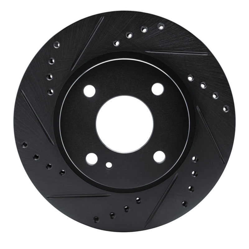 R1 Concepts R1 11-19 Ford Figo (Mexico) Front Left Drilled & Slotted Black Brake Rotor