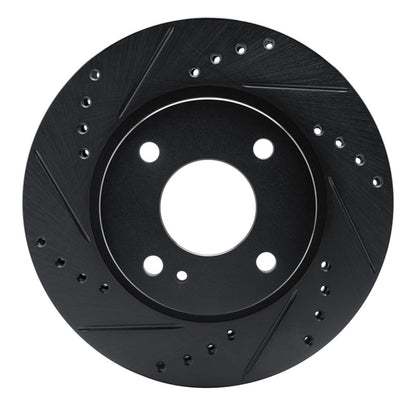 R1 Concepts R1 11-19 Ford Figo (Mexico) Front Left Drilled & Slotted Black Brake Rotor