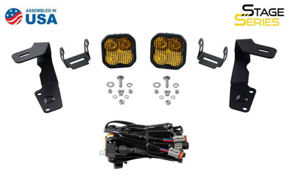Diode Dynamics 15-21 Subaru WRX/STi Pro Stage Series 2in LED Ditch Light Kit - Yellow Combo