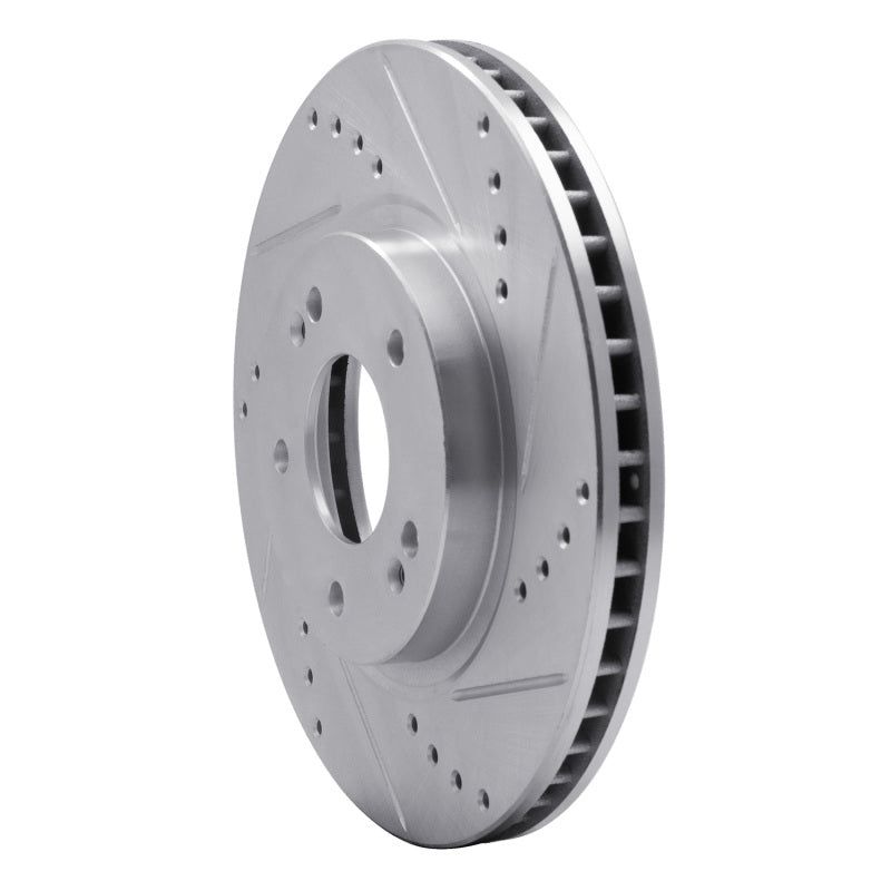 R1 Concepts R1 01-06 Hyundai Santa Fe Front Right Drilled & Slotted Silver Brake Rotor