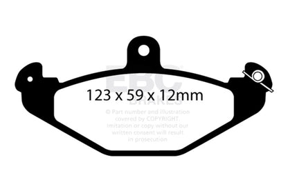 EBC 08+ Lotus 2-Eleven 1.8 Supercharged Redstuff Rear Brake Pads