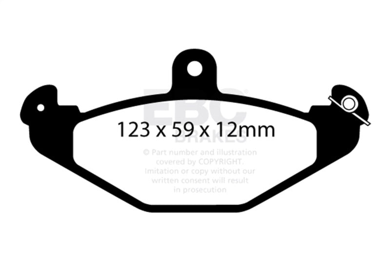 EBC Racing 08-11 Lotus Exige 1.8L Supercharged (240) RP-X Rear Brake Pads