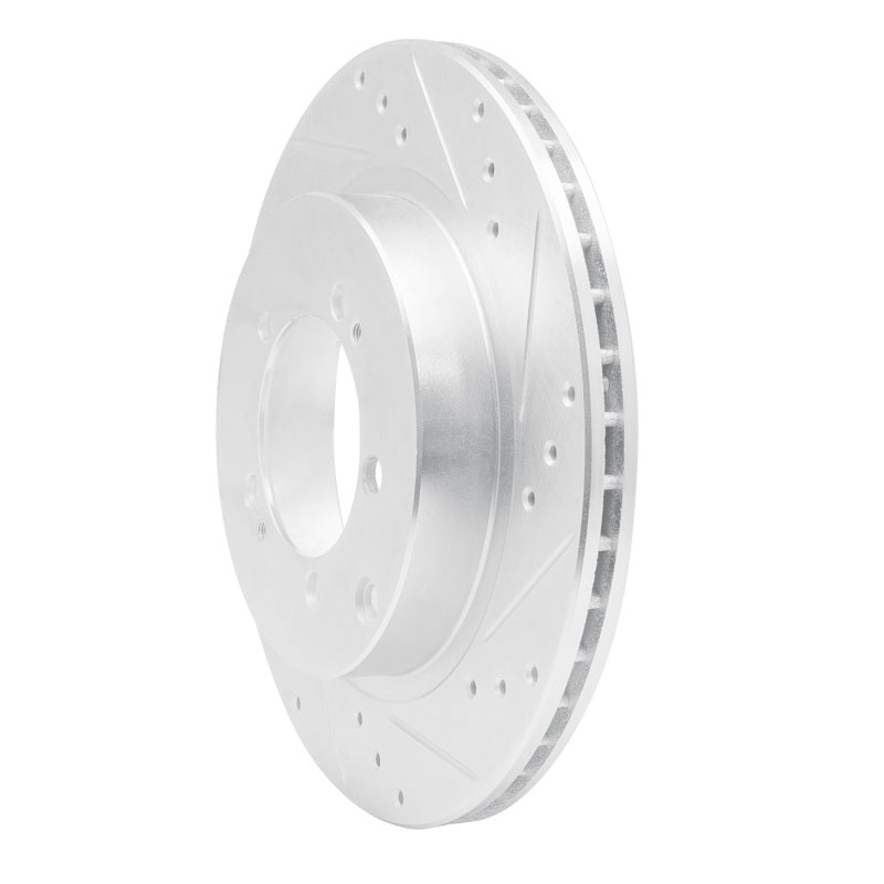 R1 Concepts R1 93-99 Dodge STEALTH Rear Right Drilled & Slotted Silver Brake Rotor