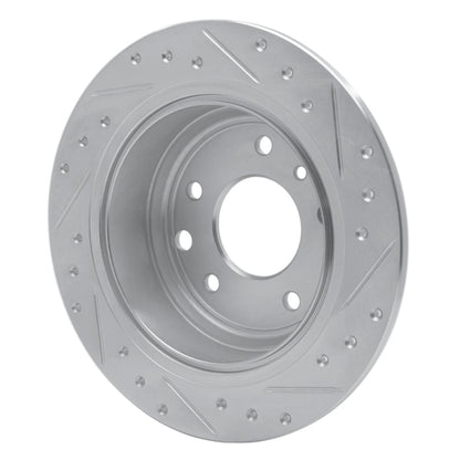 R1 Concepts R1 90-95 Jaguar XJRS Rear Left Drilled & Slotted Silver Brake Rotor