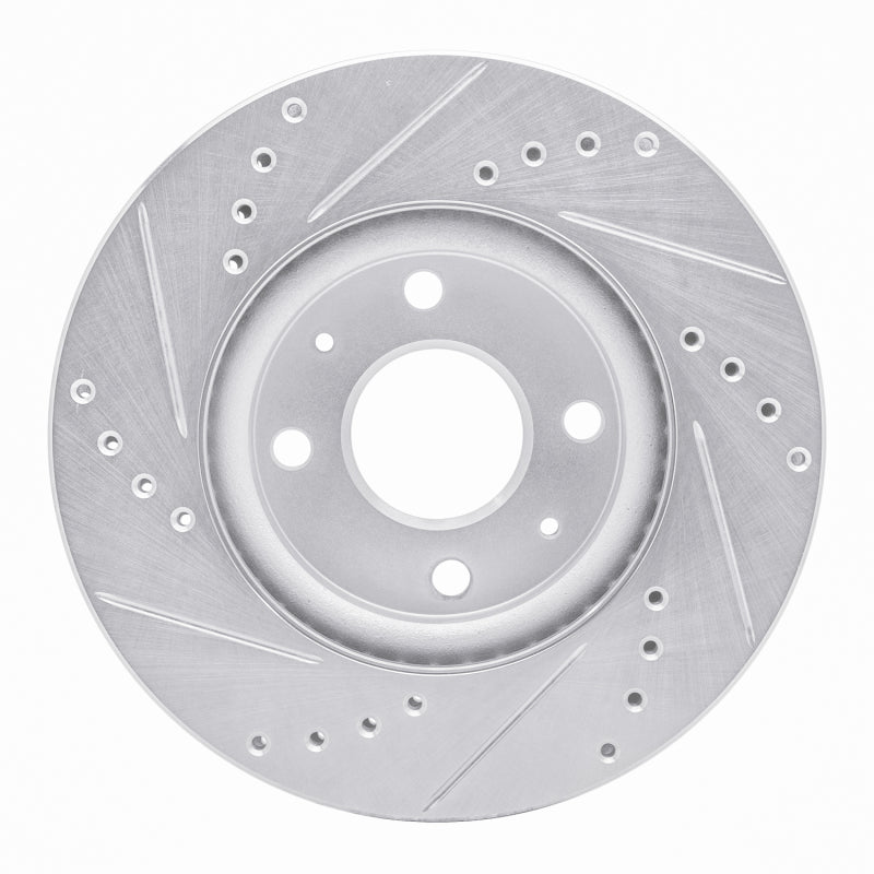 R1 Concepts R1 98-10 Dodge ATOS (Mexico) Front Right Drilled & Slotted Silver Brake Rotor