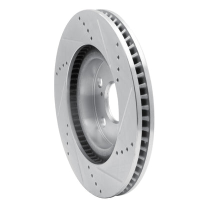 R1 Concepts R1 88-91 Mazda 929 Front Left Drilled & Slotted Silver Brake Rotor