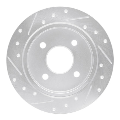 R1 Concepts R1 01-19 Ford Fiesta (USA/Canada) Rear Right Drilled & Slotted Silver Brake Rotor