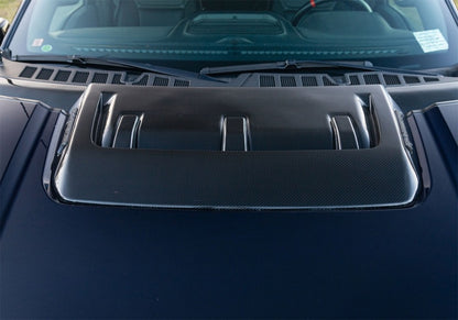 Ford Racing 21-24 Ford F150 Raptor Carbon Fiber Hood Vent - Gloss