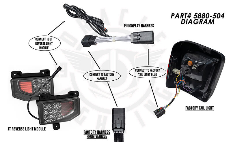 ORACLE Lighting Oracle Plug & Play Wiring Adapter for Jeep Gladiator JT Reverse Lights