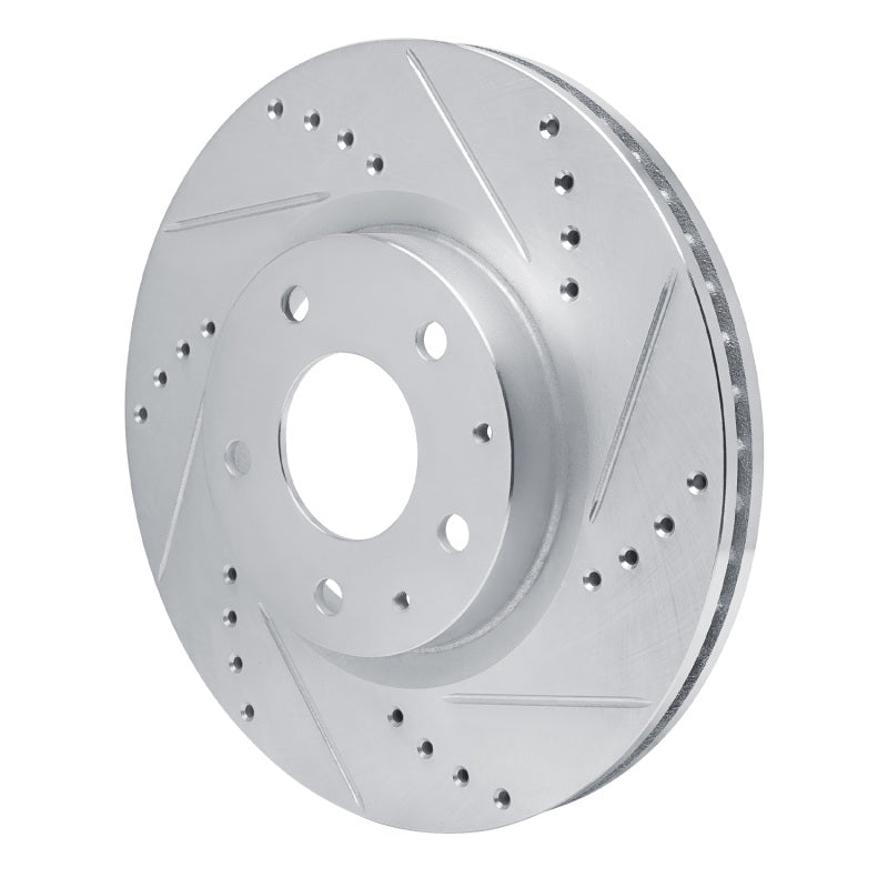 R1 Concepts R1 2019-2025 Mazda 3 Front Right Drilled & Slotted Silver Brake Rotor