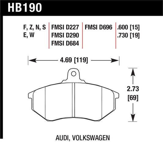 Hawk Performance Hawk HP+ Street Brake Pads