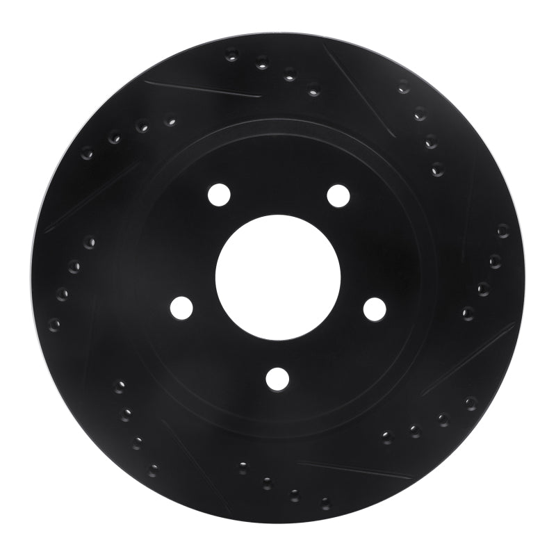 R1 Concepts R1 94-01 Buick Regal Front Right Drilled & Slotted Black Brake Rotor