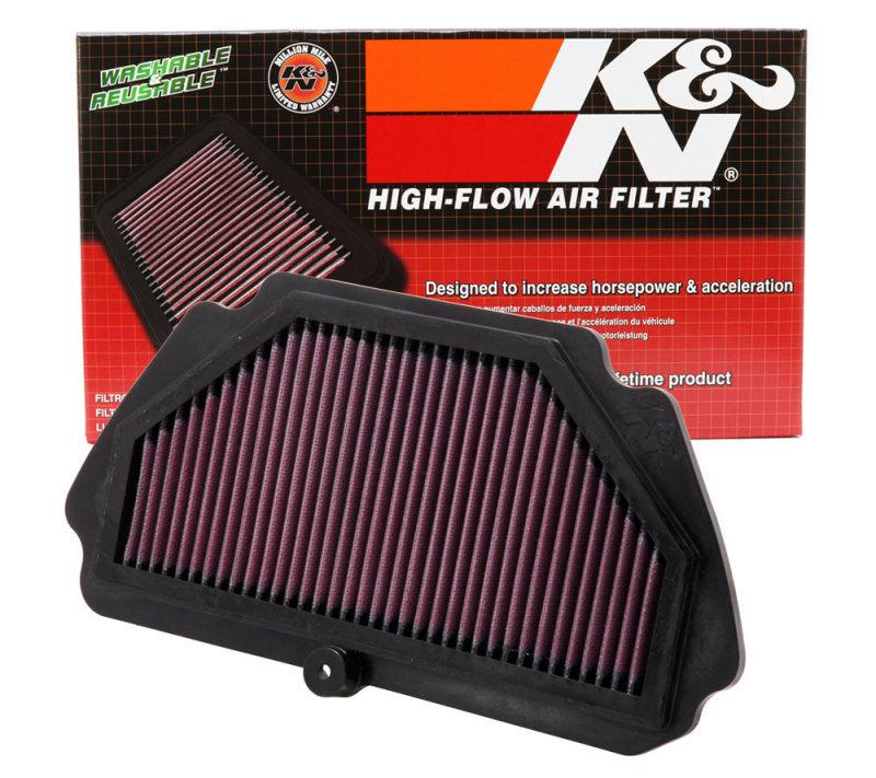 K&N Engineering K&N Replacement Air Filter 09-12 Kawasaki ZX6R Ninja 600 / 09-10 ZX6R Ninja Monster Energy 600