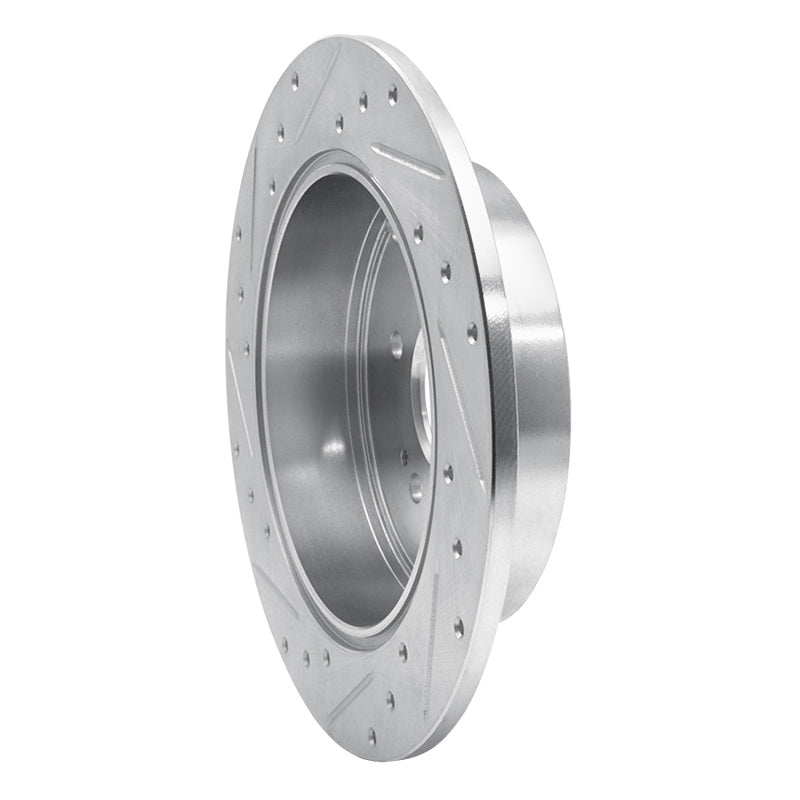 R1 Concepts R1 04-11 Mitsubishi Grandis (Mexico) Rear Right Drilled & Slotted Silver Brake Rotor