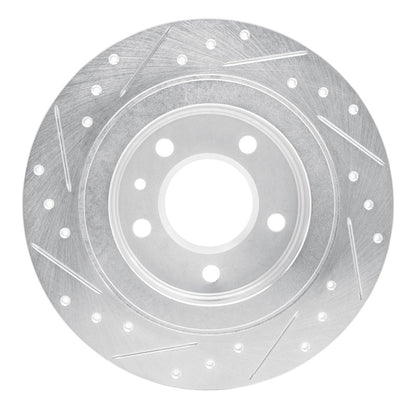 R1 Concepts R1 11-19 Buick CASCADA Rear Right Drilled & Slotted Silver Brake Rotor